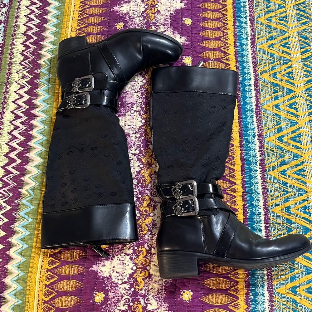 Rocawear Logo Print Black Boots